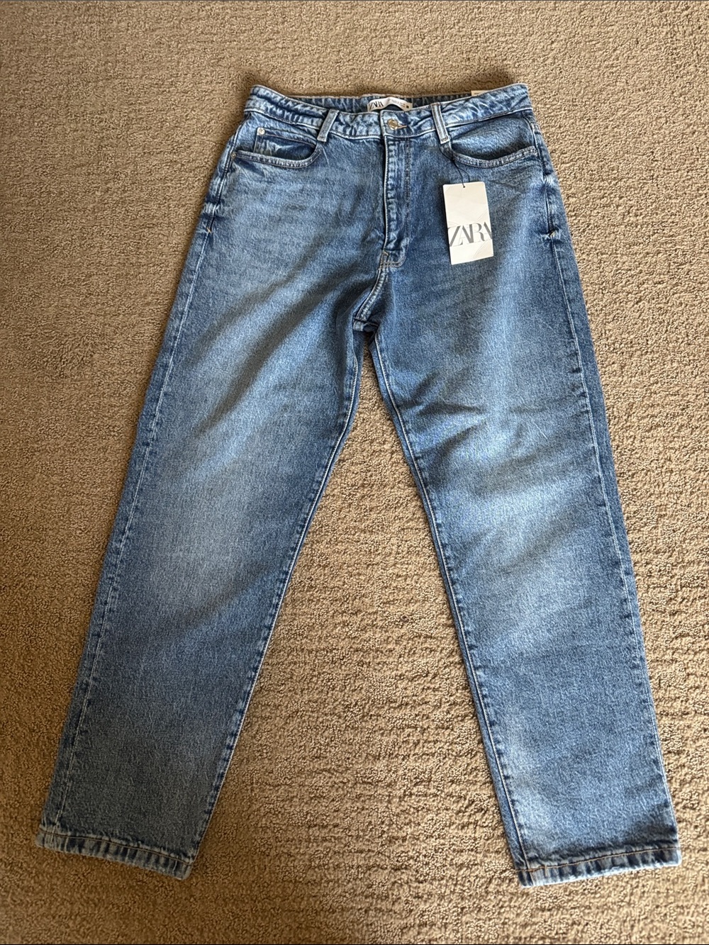 Zara Light Blue Mom Fit Jeans
